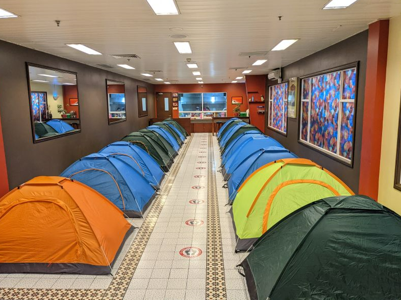 Spartronics Vietnam - Shelter in place sleeping arrangements at work during Covid-19 Pandemic